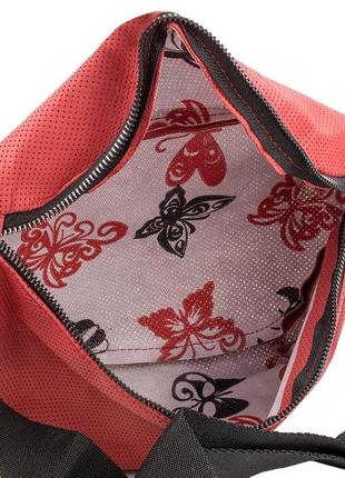Женская поясная сумка из кожи tunonа красная6 фото