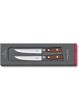 Набор кухонных ножей victorinox grand maitre wood steak set коричневый