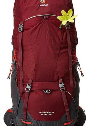 Женский рюкзак deuter aircontact lite sl 60+10 л 4340218 5423 красный8 фото