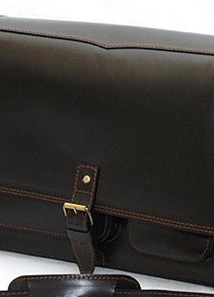 Портфель сумка кожаный manufatto, черный1 фото