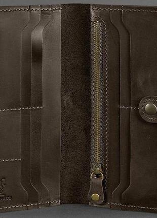 Женское кожаное портмоне blanknote коричневый3 фото