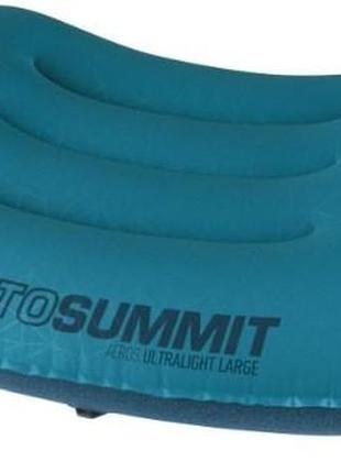 Подушка надувная sea to summit aeros ultralight pillow large, голубая