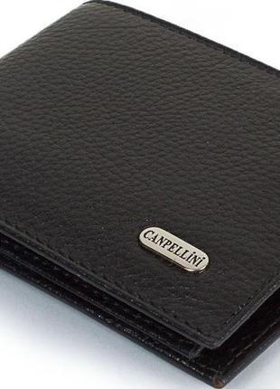 Функциональный мужской кожаный карманный кошелек canpellini shi1409-7 черный4 фото