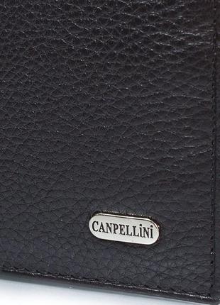 Функциональный мужской кожаный карманный кошелек canpellini shi1409-7 черный5 фото