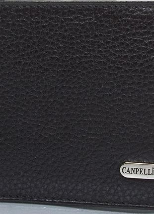 Функциональный мужской кожаный карманный кошелек canpellini shi1409-7 черный