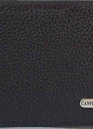 Функциональный мужской кожаный карманный кошелек canpellini shi1409-7 черный2 фото