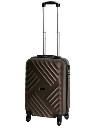 Четырехколесный пластиковый чемодан vip collection chicago 18 на 31 л, коричневый