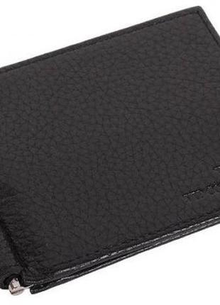 Зажим для купюр кожаный vip collection flotar 001.a.flat, черный