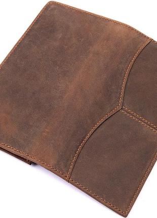 Бумажник мужской vintage 14615 коричневый2 фото