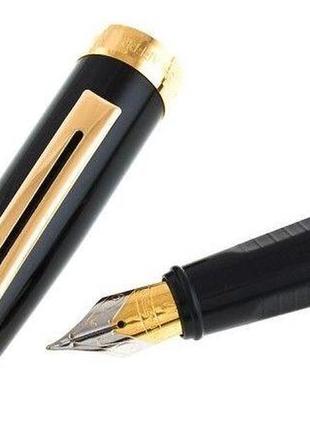 Ручка перьевая sheaffer prelude black lacq gт  fp  m, черный3 фото