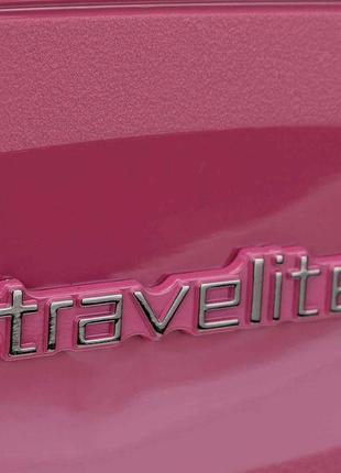 Чемодан малый пластиковый travelite motion tl074947-13 37 л, розовый6 фото