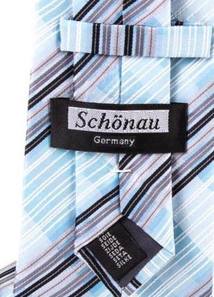 Шелковый галстук schonau & houcken fareshs-88 -голубой3 фото
