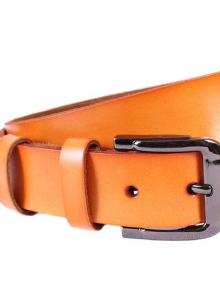 Мужской кожаный ремень dovhani 4 см рыжий