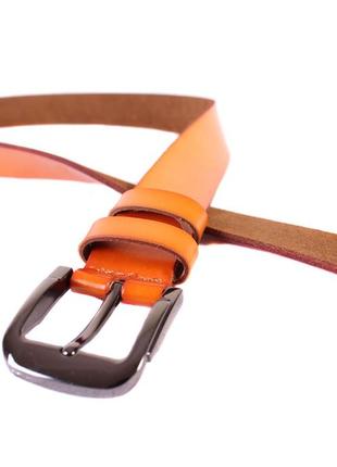 Мужской кожаный ремень dovhani 4 см рыжий