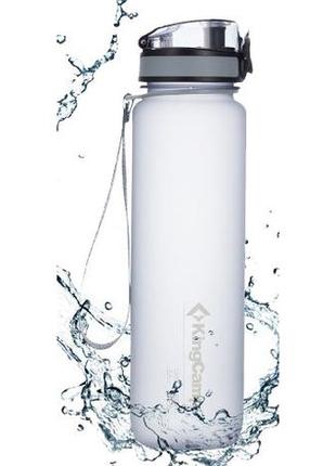 Пластиковая бутылка для воды kingcamp tritan bottle серая на 1л