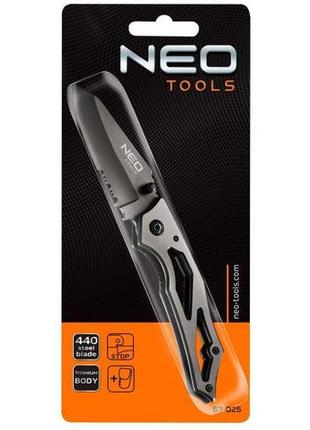 Складной нож neo tools черный2 фото