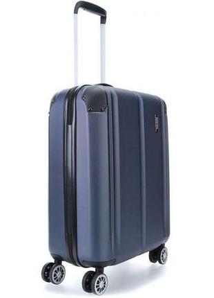 Малый пластиковый чемодан travelite city tl073047-20 40 л, синий