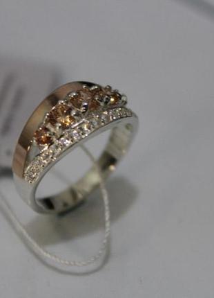 Кольцо из серебра с золотом ch00132 фото