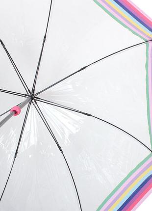 Женский зонт-трость механический fulton прозрачный3 фото