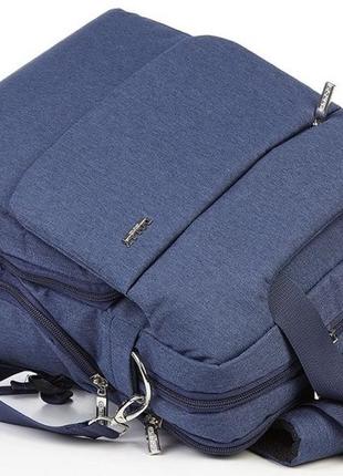 Городской рюкзак тканевый dolly 398 синий на 17л5 фото