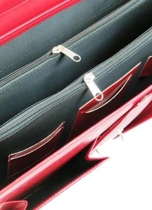 Діловий портфель амо з еко шкіри червоний9 фото