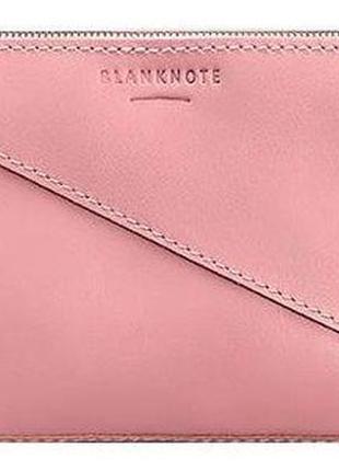 Женская кожаная косметичка blanknote розовый1 фото