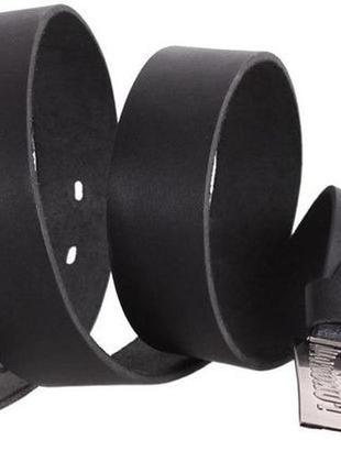 Кожаный ремень мужской topgal 4 см, черный2 фото