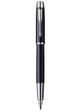 Перьевая ручка parker im black ct fp черная лакированная с хромированной отделкой деталей 20 312b3 фото