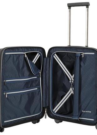 Пластиковый чемодан travelite tl075347-25, малый, зеленый, 37л3 фото