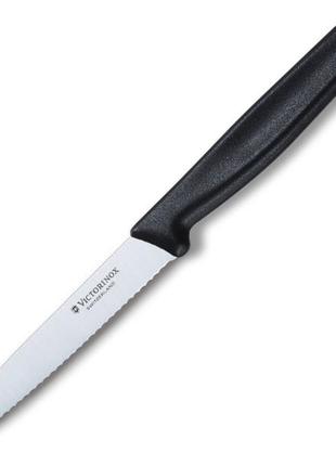 Великолепный кухонный нож для нарезки фруктов и овощей victorinox 50733 черный2 фото