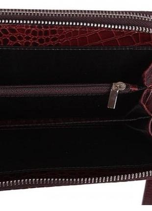 Кожаный клатч кошелек vip collection, 1501.b.croc5 фото