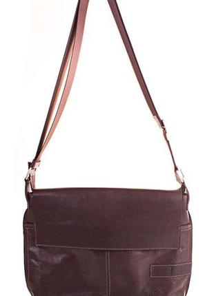 Кожаная коричневая мужская сумка eterno2 фото