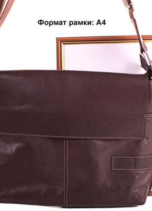 Кожаная коричневая мужская сумка eterno7 фото