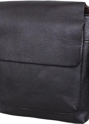 Мужская сумка из натуральной кожи r006, черный