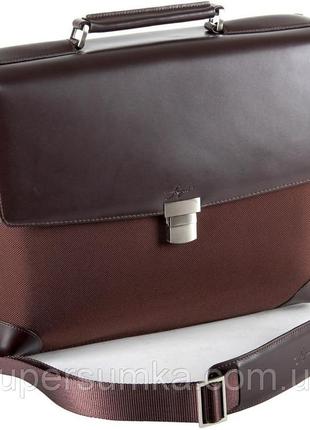 Классический деловой портфель fouquet nbc-1002m коричневый1 фото