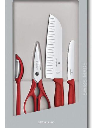 Набор кухонный victorinox victorinox swissclassic kitchen set красный1 фото