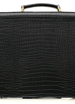 Мужской кожаный портфель manufatto, черный2 фото