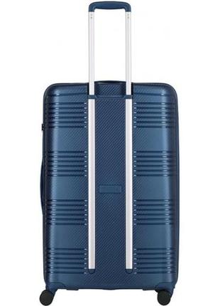 Пластиковый чемодан travelite zenit s 4 колеса на 36 л синий4 фото