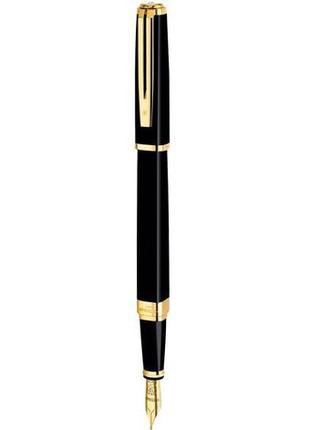 Эксклюзивная ручка перьевая waterman exception slim black gt fp 11 028