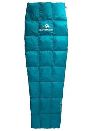 Спальник sea to summit traveller trii teal на 183 см, бирюзовый с левой молнией