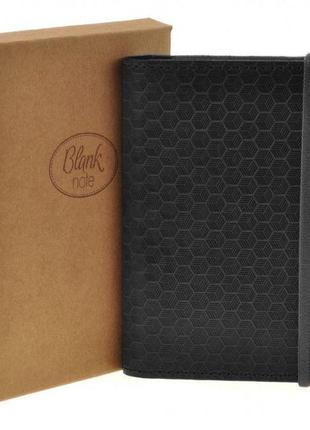 Стильная кожаная обложка для паспорта + блокнотик blanknote bn-op-2-g-karbon графит4 фото