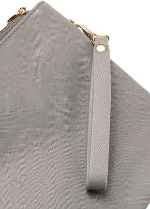 Женская сумка-клатч amelie galanti серый4 фото