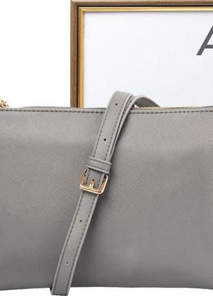 Женская сумка-клатч amelie galanti серый9 фото