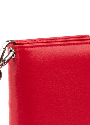 Вертикальный кошелек кожаный женский st leather 19275 красный6 фото