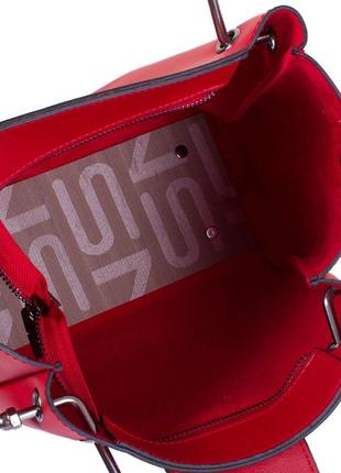 Женская сумка из качественного кожезаменителя eterno красная5 фото