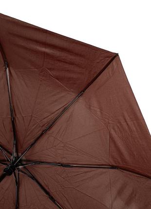 Зонт женский полуавтомат eterno коричневый3 фото