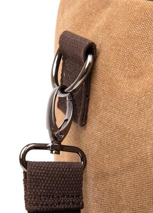 Дорожная сумка текстильная vintage 20666 коричневая3 фото
