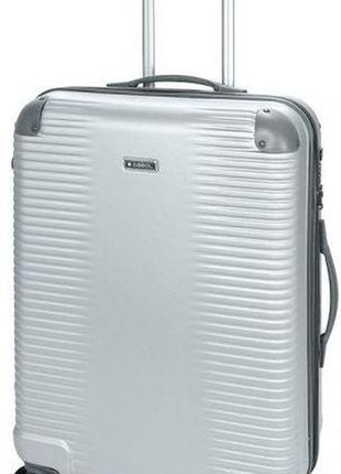 Малый пластиковый чемодан gabol balance m, silver 924586, 55 л