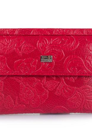 Кошелек женский кожаный desisan shi105-424, красный2 фото