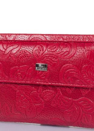 Кошелек женский кожаный desisan shi105-424, красный1 фото